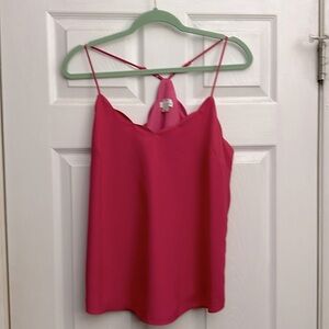 J Crew top scalloped edge tank